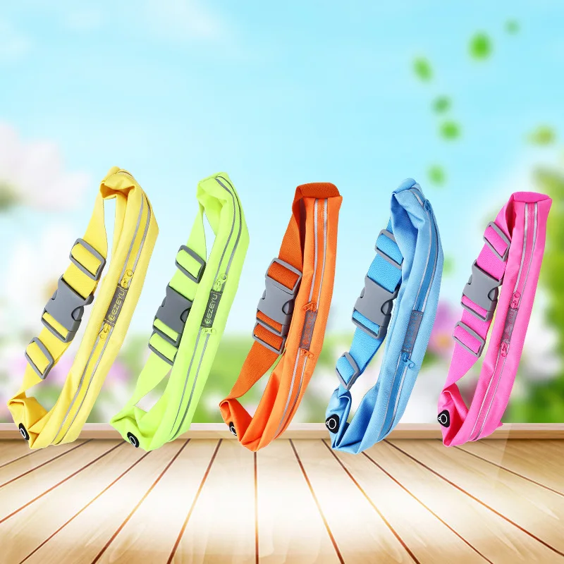 

YINJUE Invisible Sports Waist Fanny Pack wholesale customization Running Elastic force Outdoor travel Phone pocket Belt bags