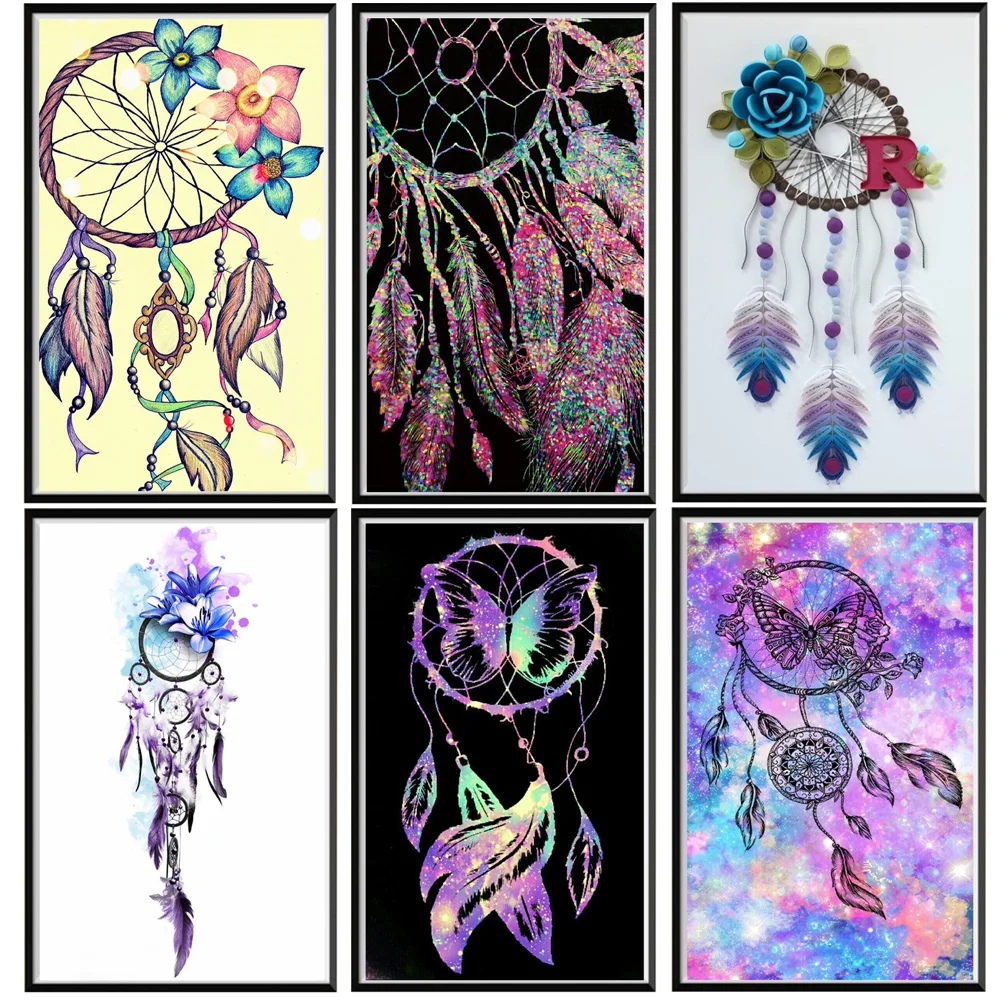 5D алмазная живопись орнамент Музыка Ветра Ловец снов узор вышивка мозаика