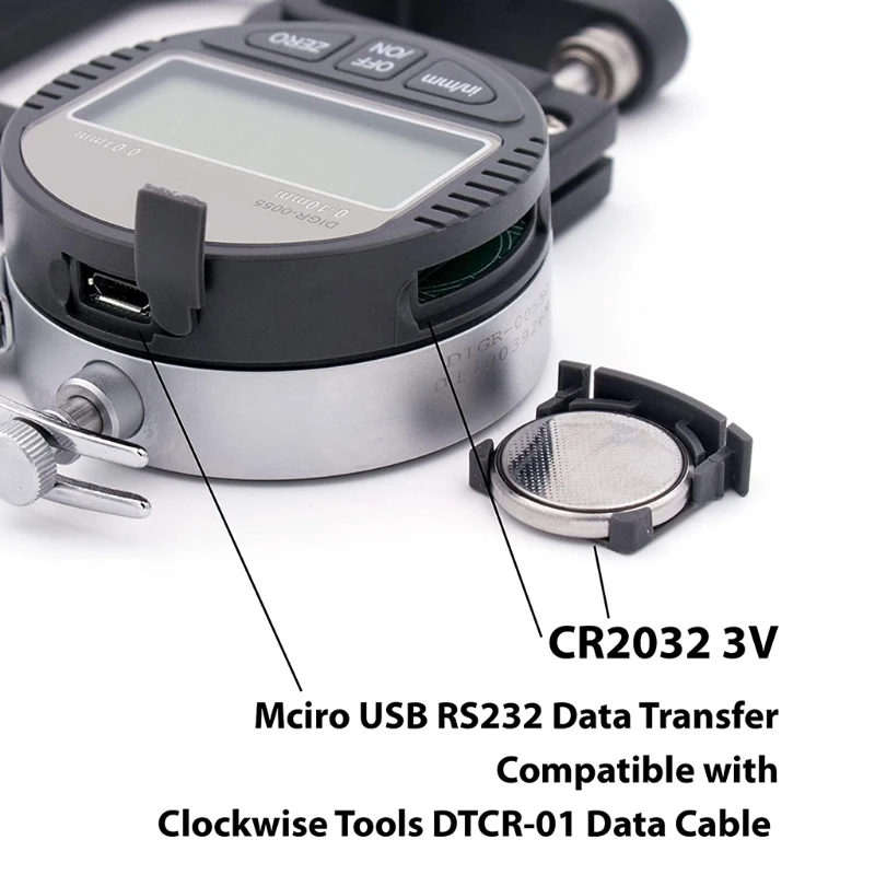

New Thickness Meter Metric Digital Thickness Gauge 0.4 inch/10mm 0.0005"/0.01mm