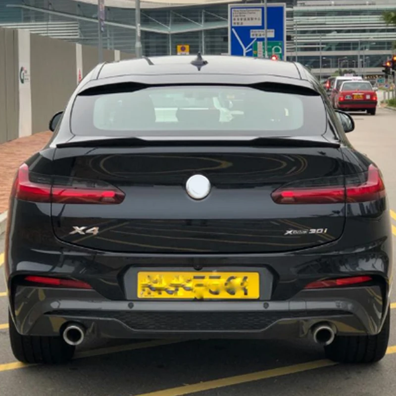 Настоящие Углеродные волокна для BMW X4 G02 2018 2019 2020 задний спойлер багажник на крышу