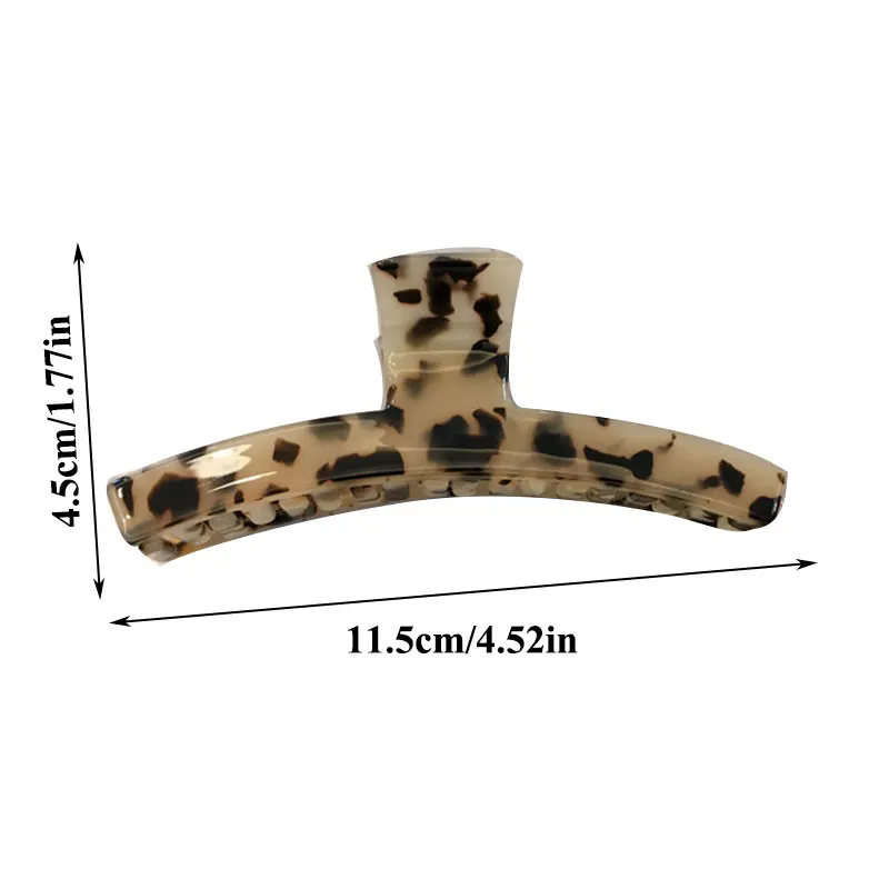 

Simple Acetate Hair Claws Large Size Geometric Hair Clamp Grab Floral Camouflage Leopard Print T-shaped Tortoiseshell Hair Clip