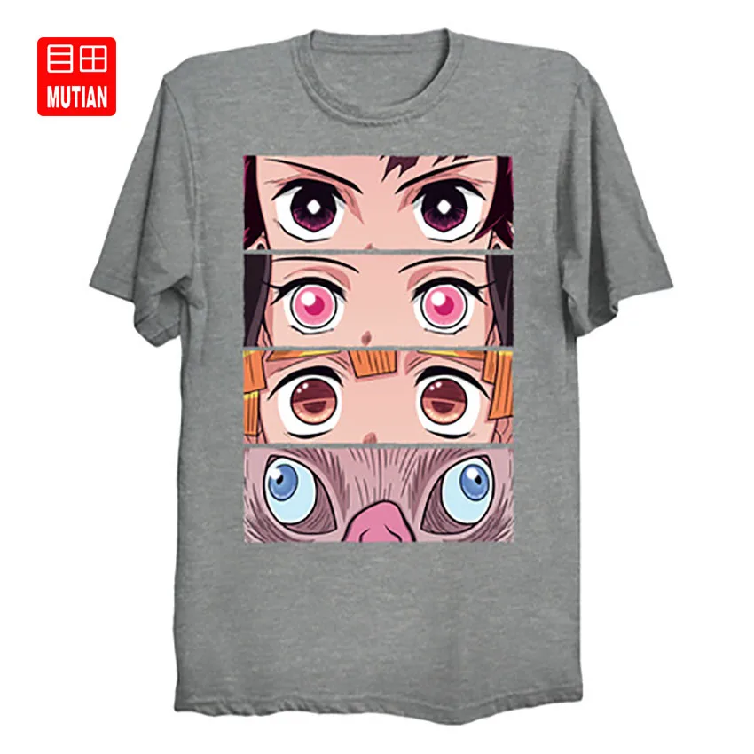 Demon Eyes футболка demon slayer Манга Аниме kimetsu no yaiba tanjiro nezuko zenitsu inosuke|Мужские футболки| |