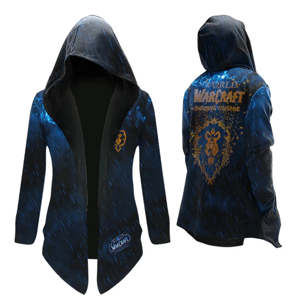 Тренчкот мужской с капюшоном винтажный пиджак в средневековом стиле униформа