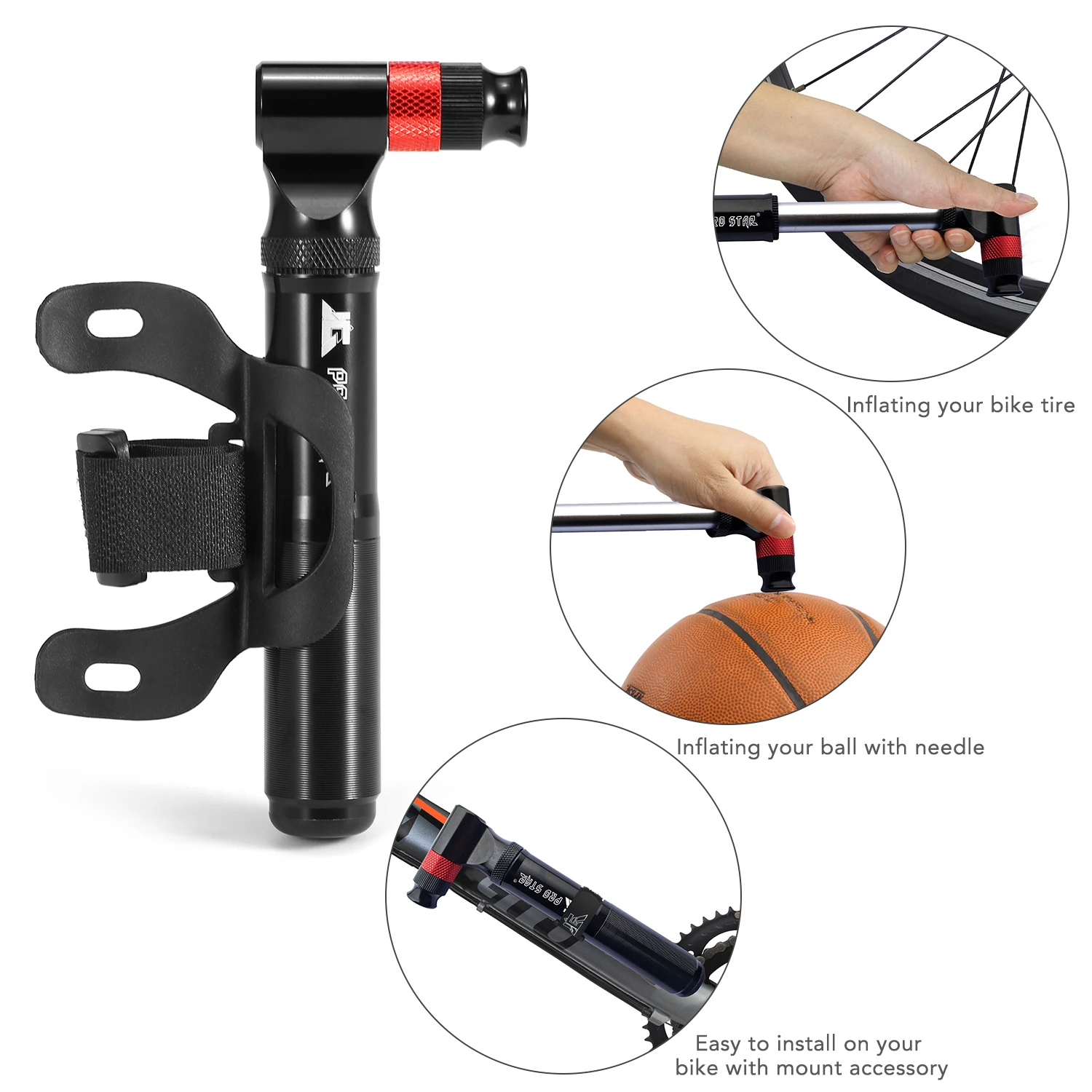 160PSI велосипедный насос для велосипеда давления воздуха шин портативный Presta Schrader
