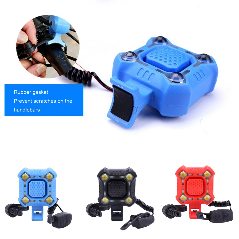 

140 dB Bike Bell 4 Lamp Cycling Light 1200mAh Electric Horn Waterproof USB Charging Loud Alarm Security Bicycle Bell