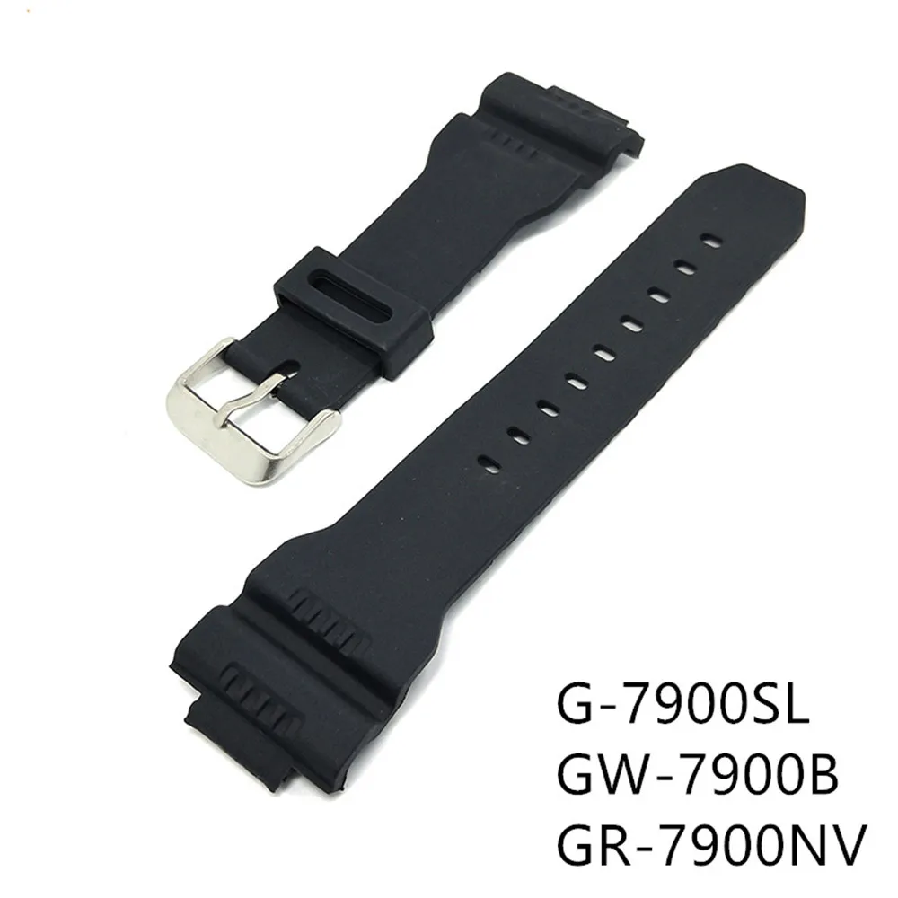 

Черный полиуретановый ремешок для часов Casio G-Shock G-7900SL GW-7900B, спортивный сменный ремешок для часов, аксессуары для браслета