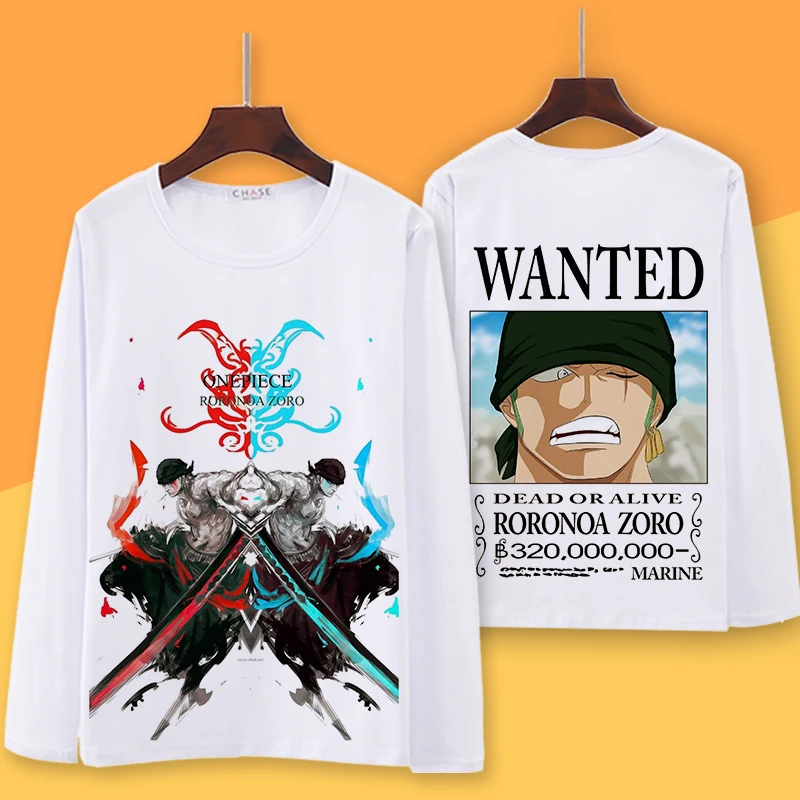 Цельный Косплей Футболка Обезьяна D. Luffy Весна Осень футболка с длинным рукавом