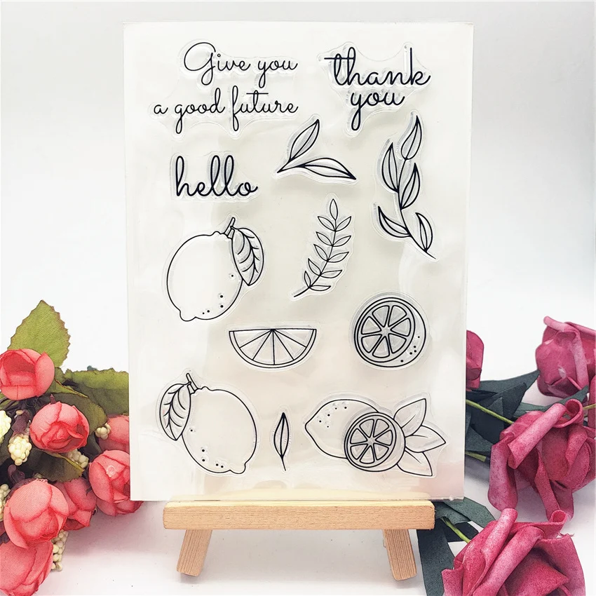 Hot selling lemon alphabet transparent clear stamp / silicone seal roller DIY scrapbook album card production | Дом и сад