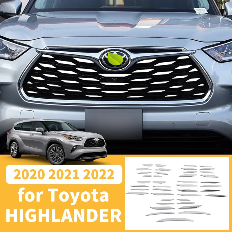 

Stars In The Grid, Metal Stainless Steel Toyota Highlander XU70 2020 2021 2022 Refit Car Accessories Shining Front