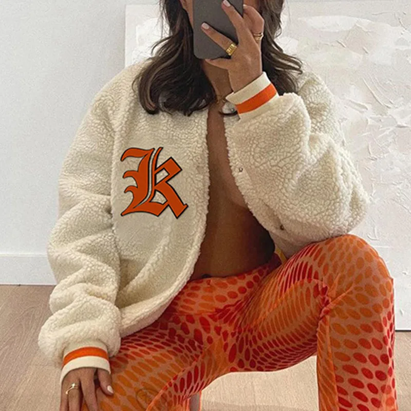 Женская бейсбольная куртка с длинным рукавом куртка-бомбер большого размера