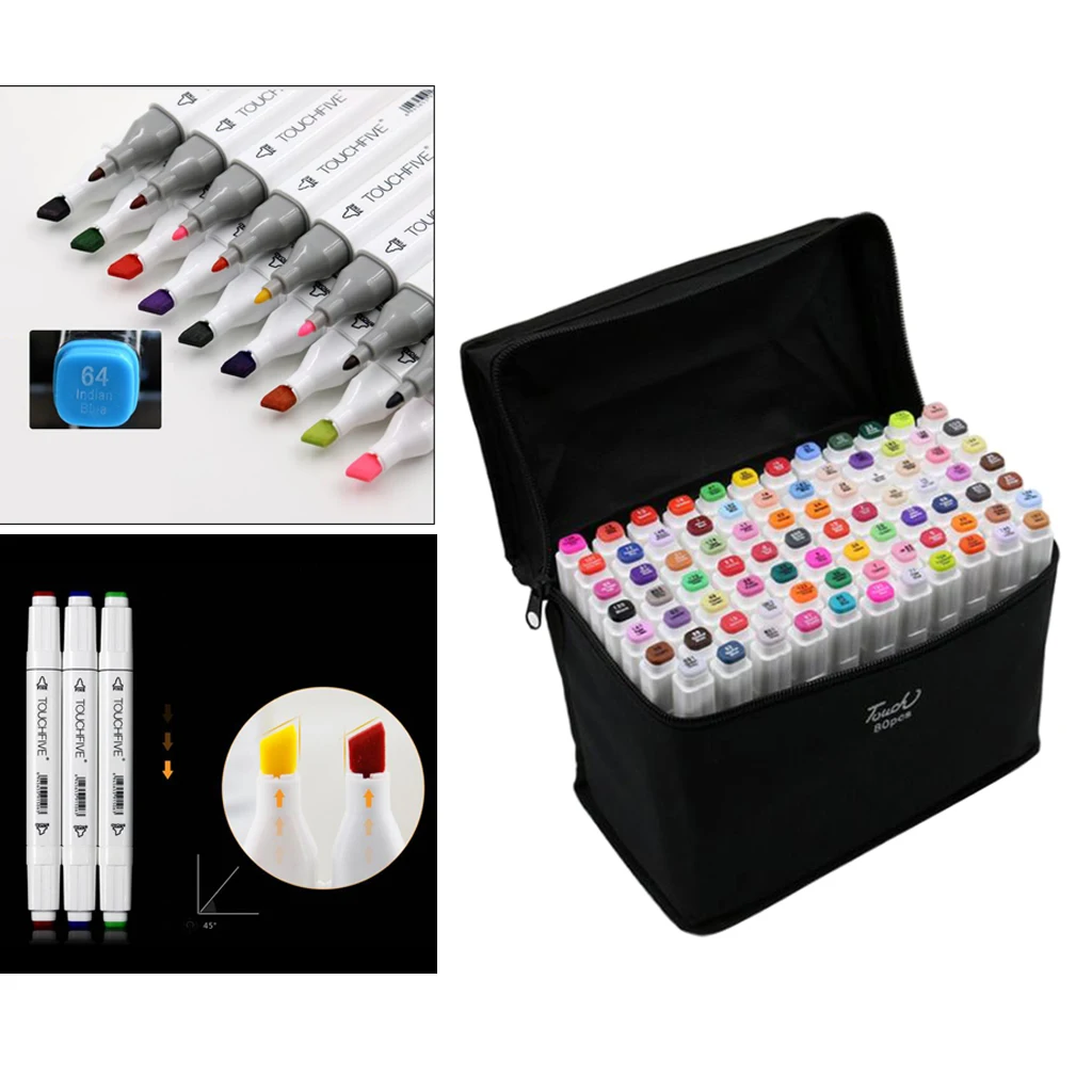 

80 Colors Double Head Tip Watercolor Art Marker Set Brush Pens for Drawing Craft