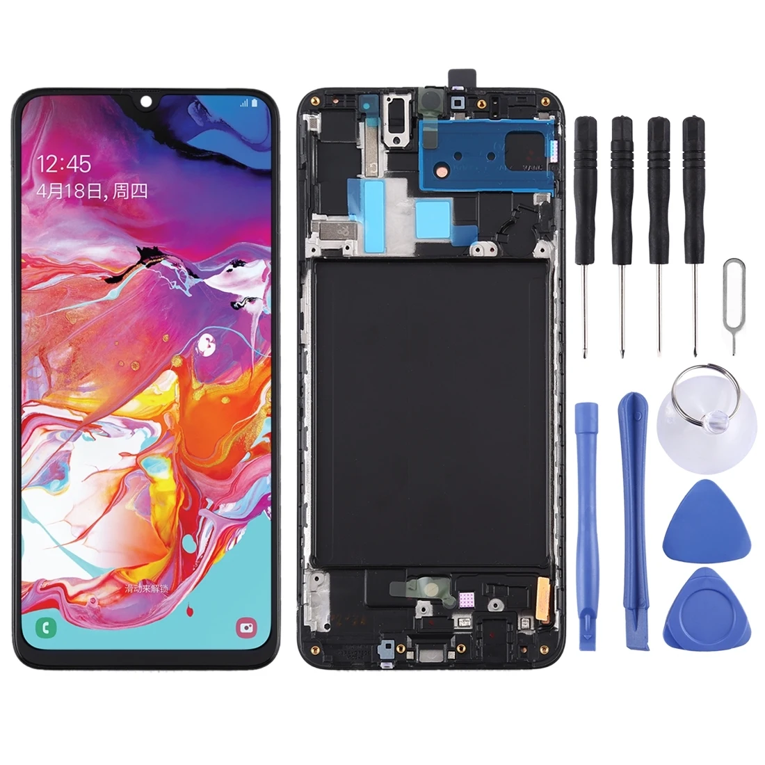 

Оригинальный ЖК-экран Super AMOLED и дигитайзер в сборе с рамкой для Galaxy A70