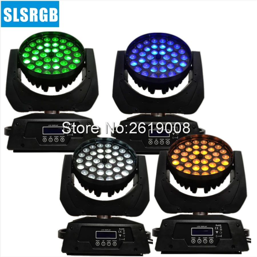 4pcs/lot RGBWA 5in1 36x15w Beam Zoom Led Moving Head Wash For disco stage show party LED Light | Лампы и освещение