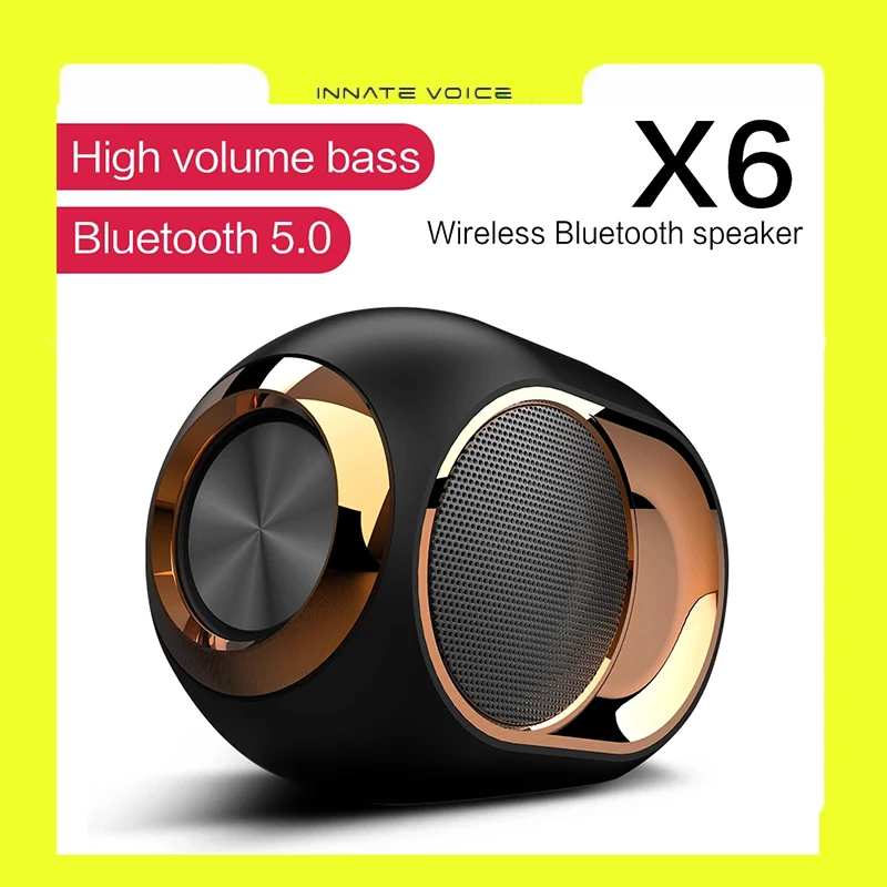 

ZK50 X6 HIFI TWS Bluetooth speaker Portable Wireless Bass Stereo Sound Soundbar Mic Outdoor subwoofer Loudspeaker TF FM AUX