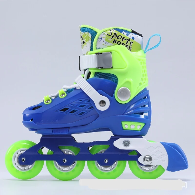 Детские ролики скейтборд роликовые коньки регулируемые детские обувь для