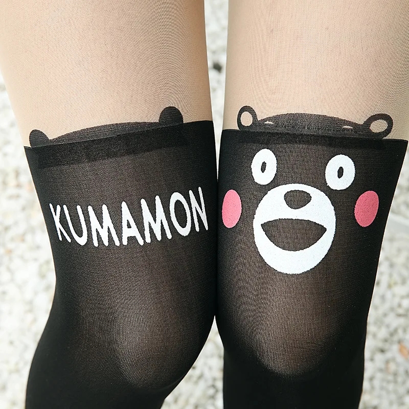 16 Anime cartoon stockings cat loving heart bear totoro devil Kumamon bowknot cute fun sweet women cotton stockings cosplay kawaii - Цвет: 16