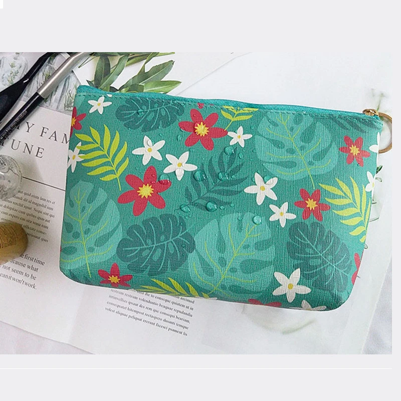 2019 женская зимняя водонепроницаемая косметичка из ПУ кожи модная с принтом