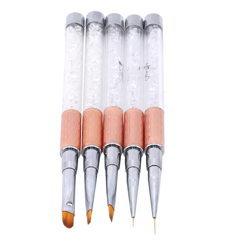 5 стилей для дизайна ногтей металлический акриловый жидкий порошок УФ-Гелевая