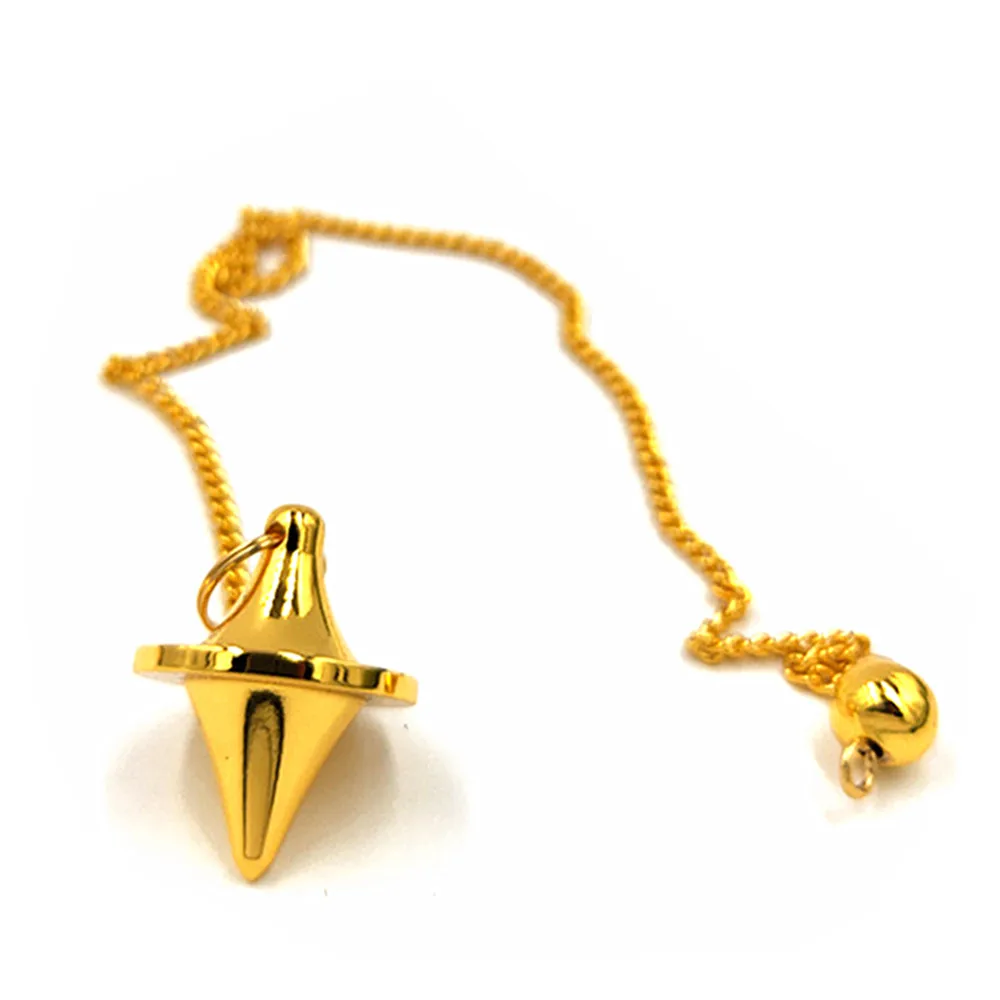 Латунный металлический маятник гадания ожерелье кулон Шестигранная пуля