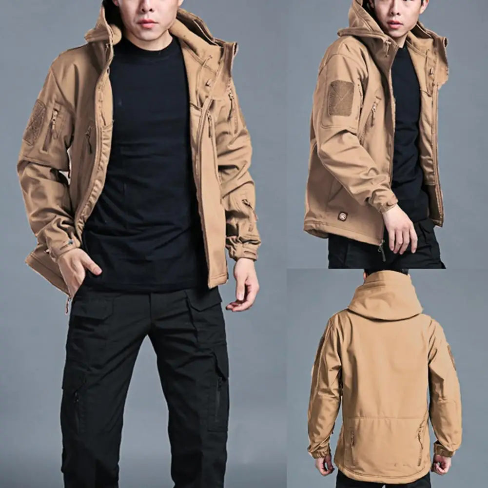 

Outdoor Jacket Hooded Coat Men Jacket Outwear Windbreaker Mens Trekking Coat Warm Clothes Breathable Western Thermal Sports Coat