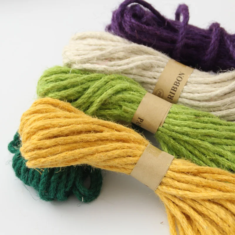 Цветной джутовый хлопковый шнур 10 м/лот 6 мм витая веревка высокая прочность