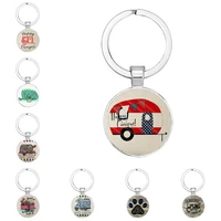 new cute camper wagon keychain i love camping keychain trailer signpost keychain vacation travel memorial gift