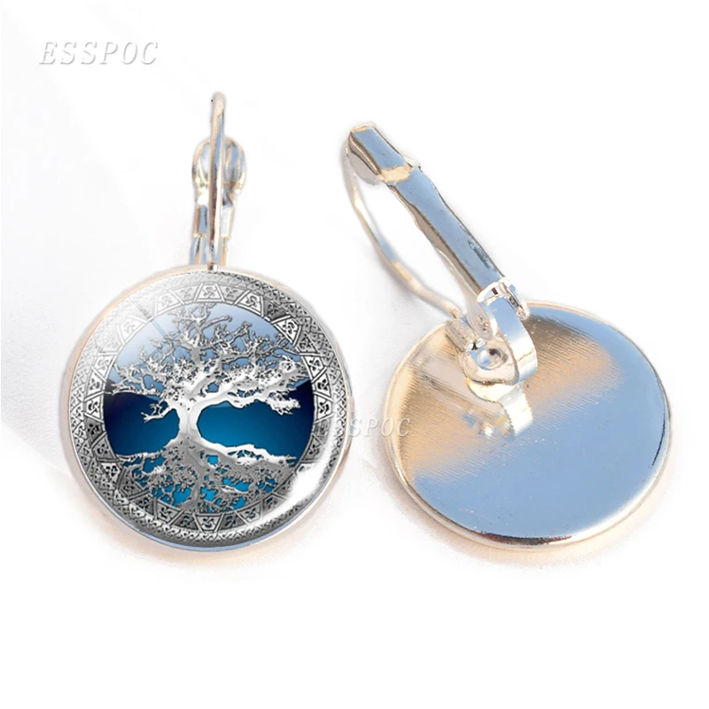 Женские серьги-крючки Модные Серебристые серьги в виде дерева из Франции Прямая