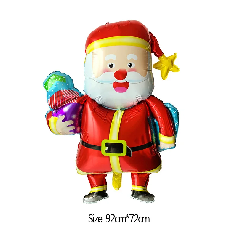 B10 Santa Claus Санта-Клаус Рождественская елка Олень снеговик Медведь звезда мальчик гелиевый воздушный шар покрытый фольгой на год Счастливого Рождества Декор Рождественский орнамент - Цвет: B10 Santa Claus