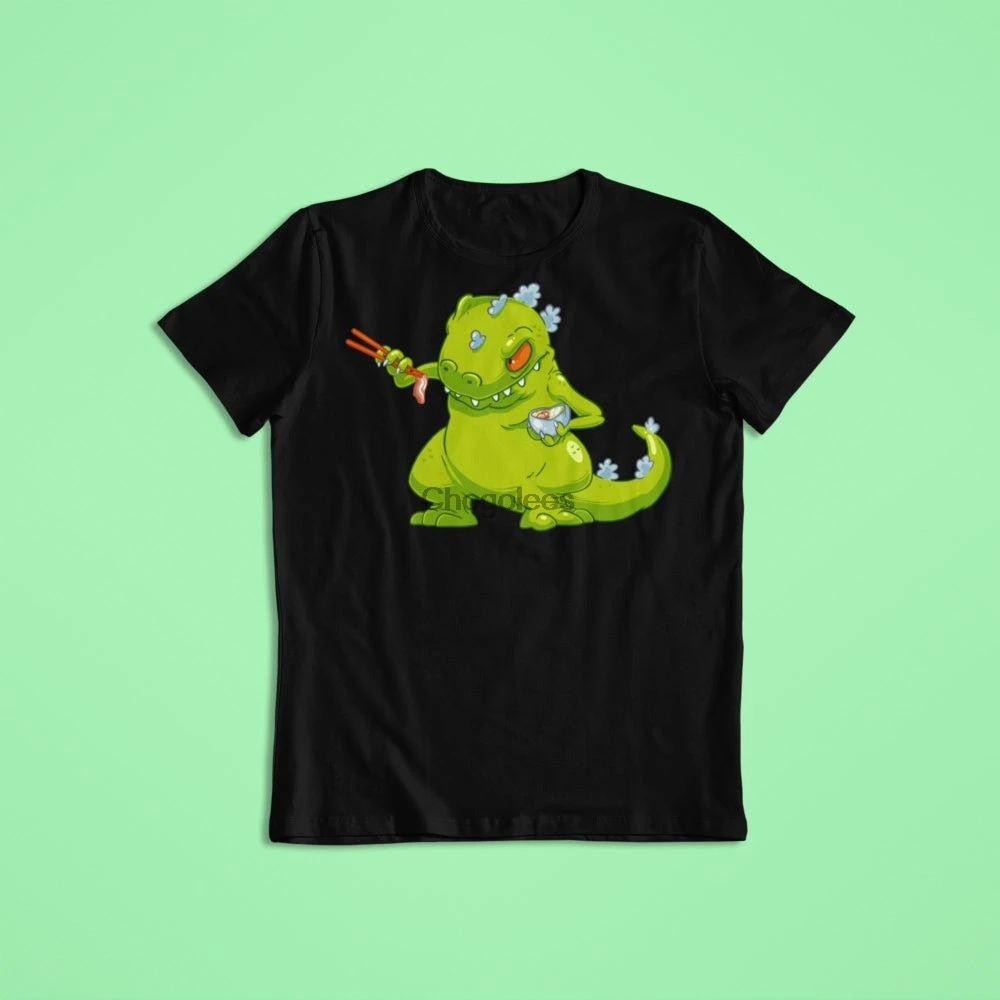 Футболка Reptar ест рамен на заказ футболка унисекс Мужская и женская одежда
