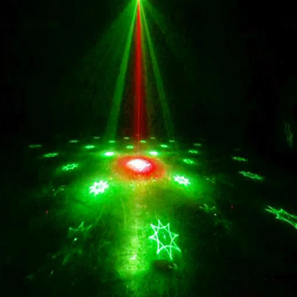 Пульт дистанционного управления RGB 5 отверстий 48 шаблонов лазерный проектор