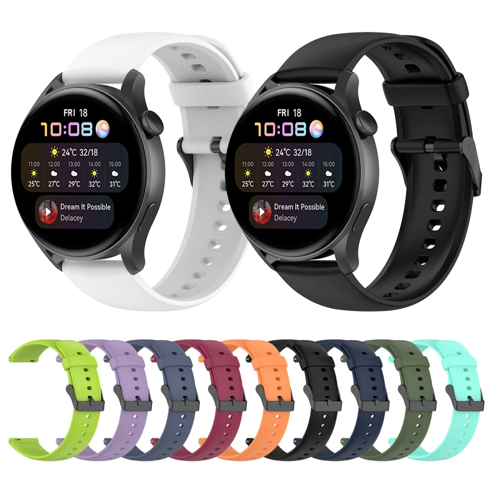 

Ремешок силиконовый для Huwei Watch 3/3 Pro Easy Fit 22 мм, спортивный браслет для Huawei GT 2 Pro/GT 2E/2 46 мм/GT, браслет в официальном стиле