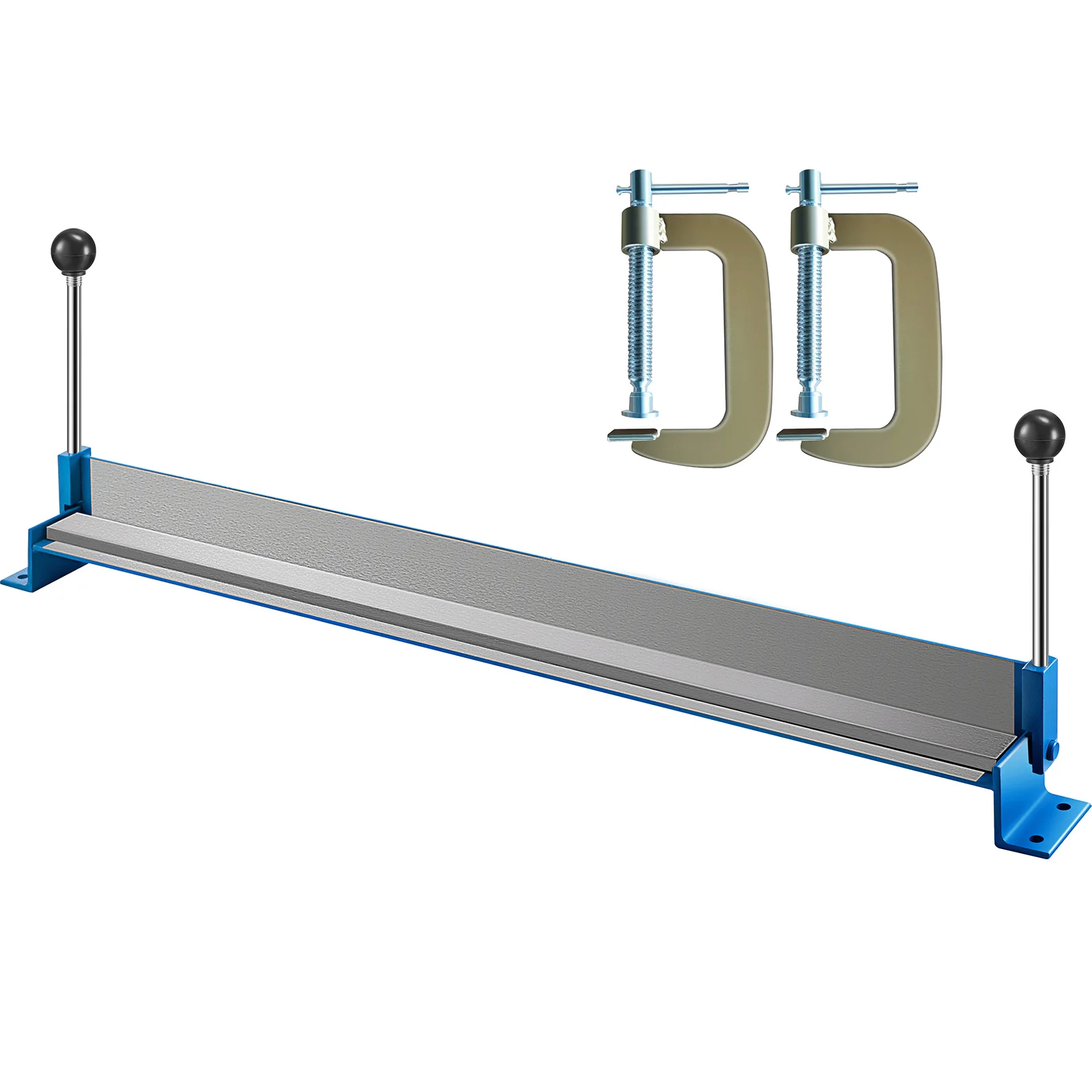 

VEVOR 36in Industrial Steel Bending Brake 90° Adjustable Metal Bender with 2 C-shaped Clamp & Knobs for Milling Cutter Grinding