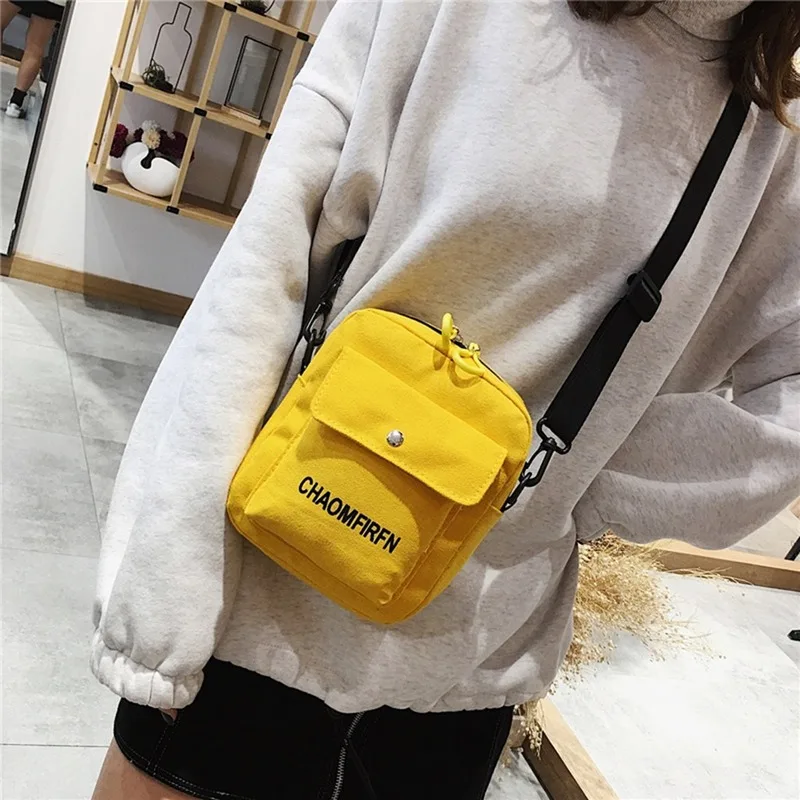 

Women Bag Shoulder Chest bag Printed Cute Wallet Tote Outdoor Bag Multifunction Mobile Phone Canvas Small Coin Purse Crossbag