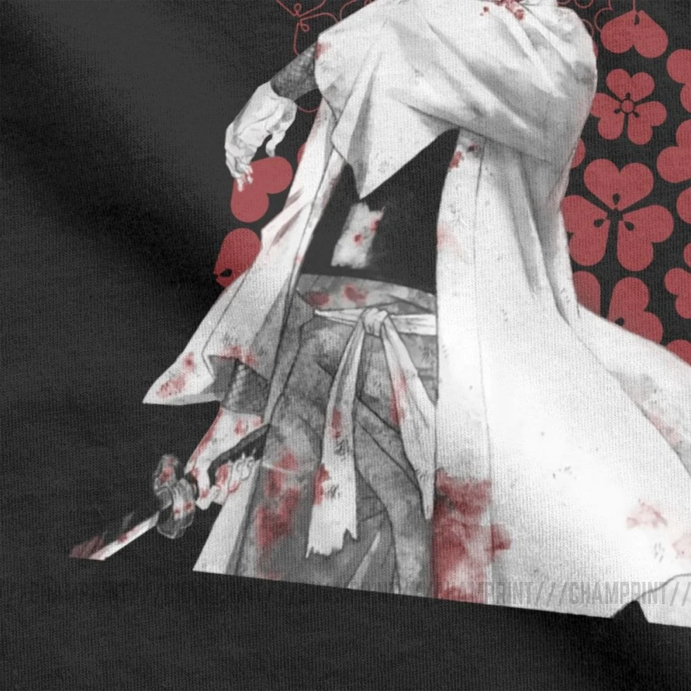 Футболка Gintoki шикарная Мужская потрясающая хлопковая рубашка с круглым вырезом и