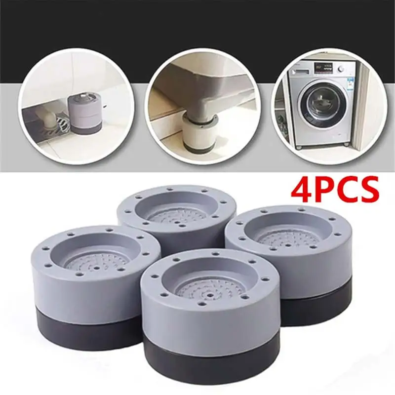 

4Pcs Anti Vibration Feet Pads Washing Machine Rubber Mat Anti-Vibration Pad Dryer Universal Fixed Non-Slip Pad