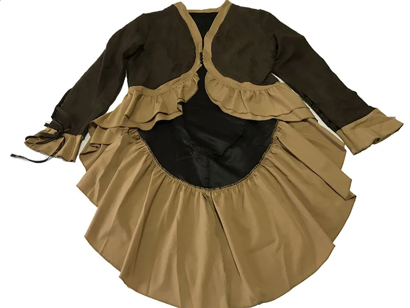 Для взрослых для женщин в винтажном стиле Цвет Черный В викторианском смокинг