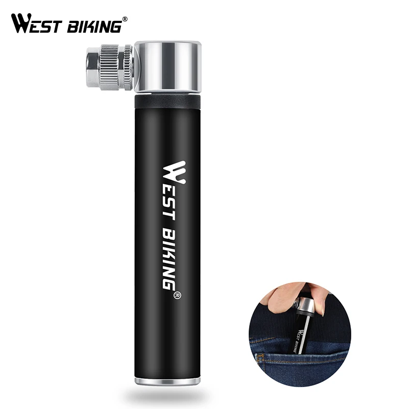 WEST BIKING велосипедный насос 120psi алюминиевый сплав воздушный насос для шин Schrader Presta клапан Велоспорт MTB дорожный велосипед портативный ручной насос