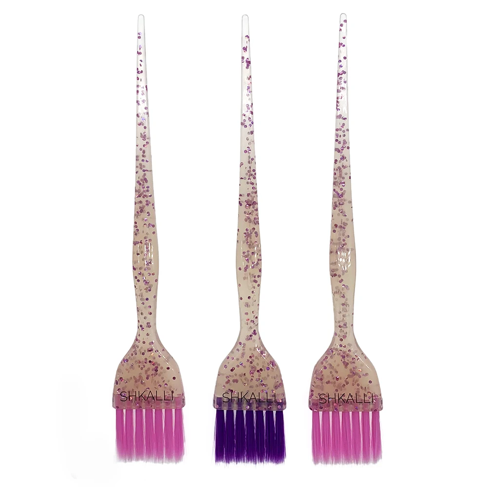 

3pcs/set Glitter Hair Dying Brushes Salon Barber Hairdresser 30mm Small Size Hair Color Dye Tint Perm Highlight Hairbrushes 1436