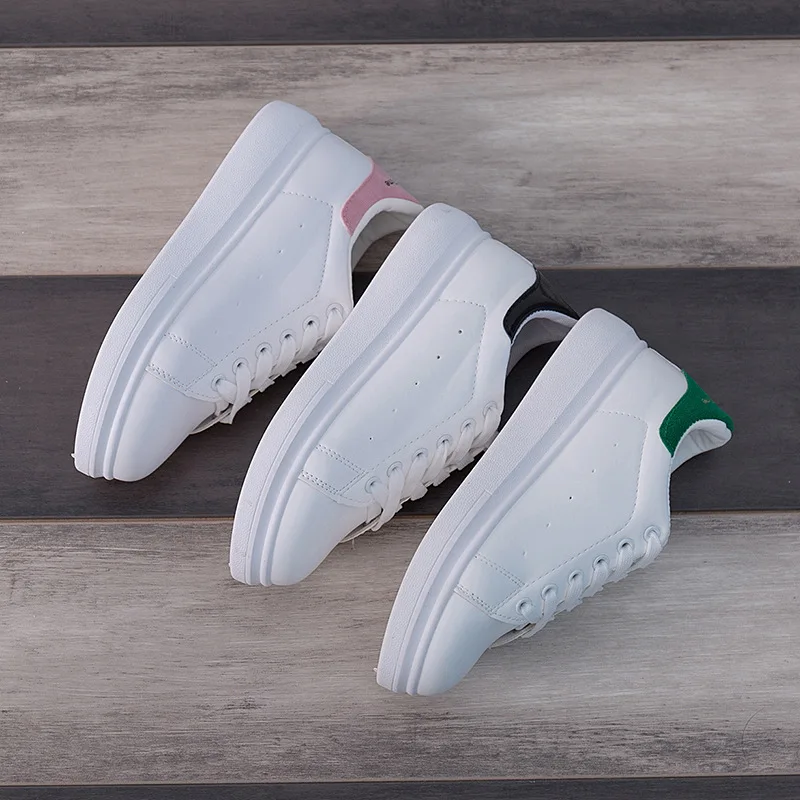 COWCOM/Новая женская обувь белого цвета на толстой подошве однотонная повседневная