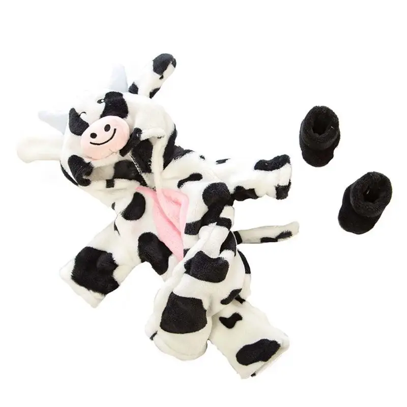 

Shoes Doll Dress Up Clothes Set Cute Warm One-piece Pajamas and Shoes for 18in US Girl toys Clothes