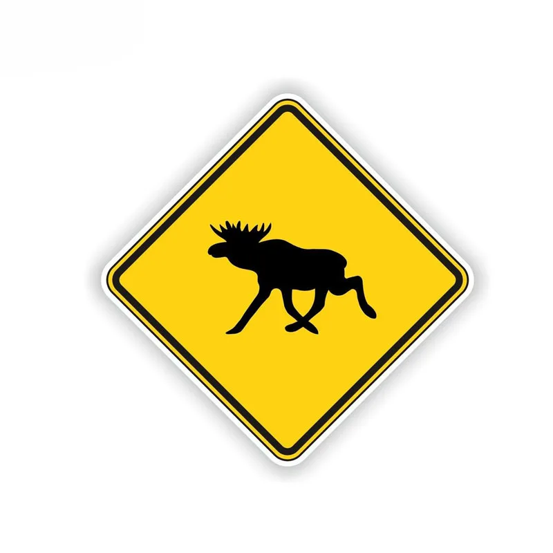 

Personality Moose Warning PVC 12cm X 12cm Car Stickers Motorcycle Decal Waterproof Sunscreen Accessories