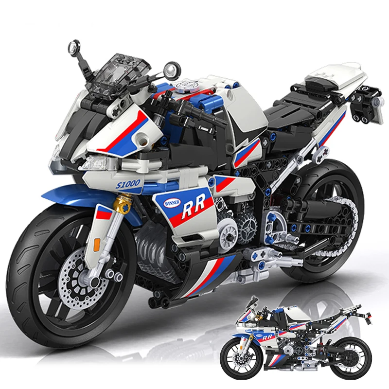 819 шт высокотехнологичный городской гоночный мотоцикл строительные блоки