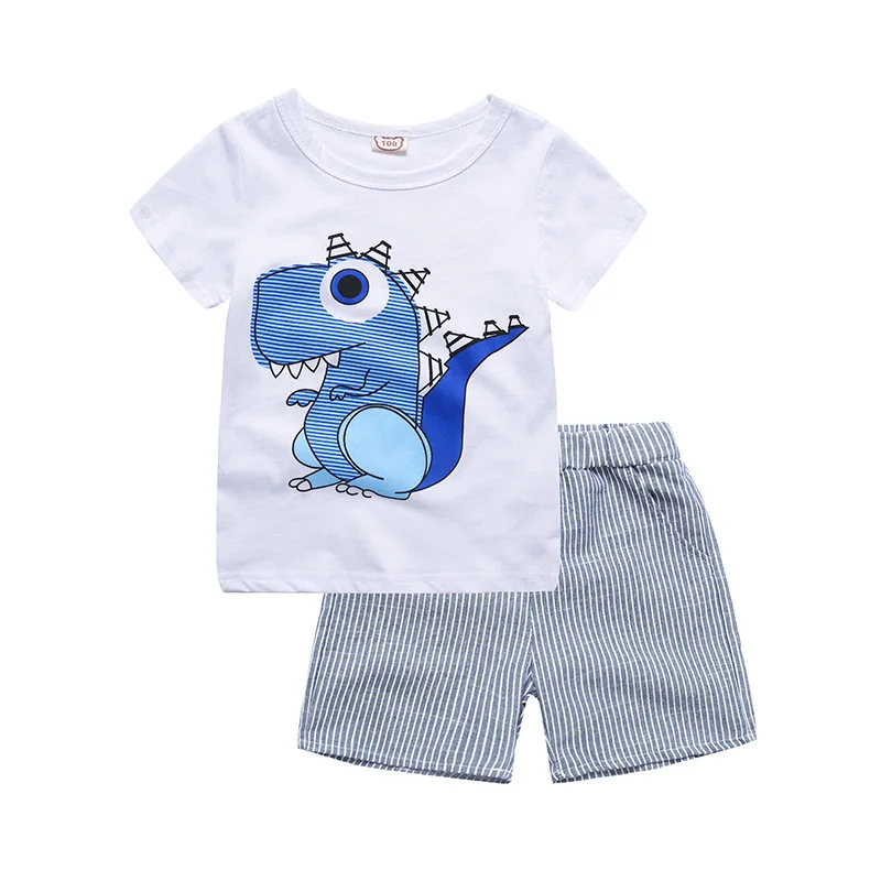 Комплект летней одежды для мальчиков повседневные хлопковые комплекты детей