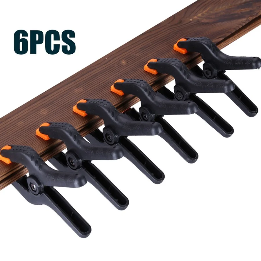 

6pcs 3inch A-type Plastic Nylon Adjustable Clamps for Woodworking Wood Working Tools Spring Clamp Clips Outillage