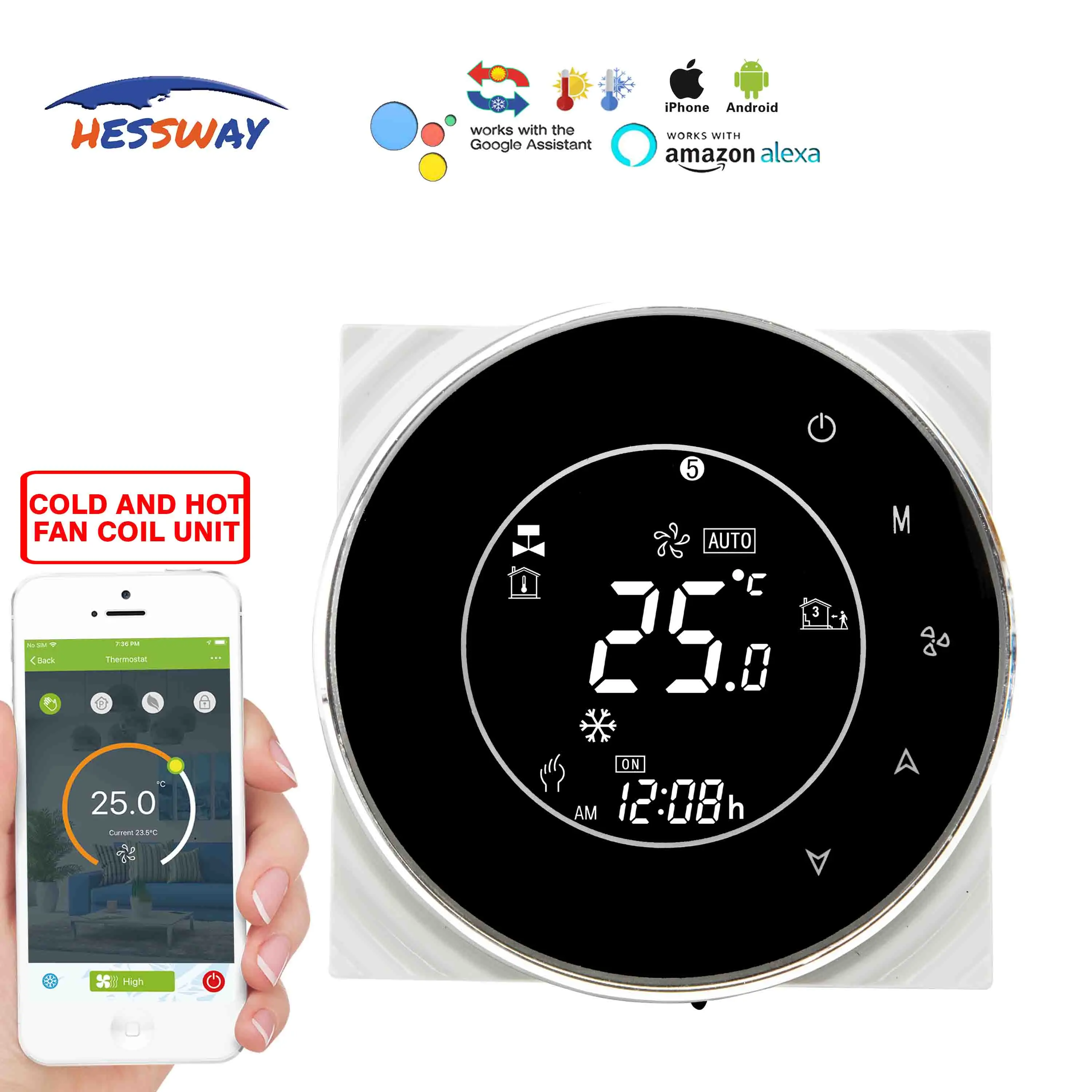 Термостат для связи HESSWAY Cool/Heat Temp RS485/MODBUS RTU Wi-Fi работы с Alexa Google Home | Канцтовары