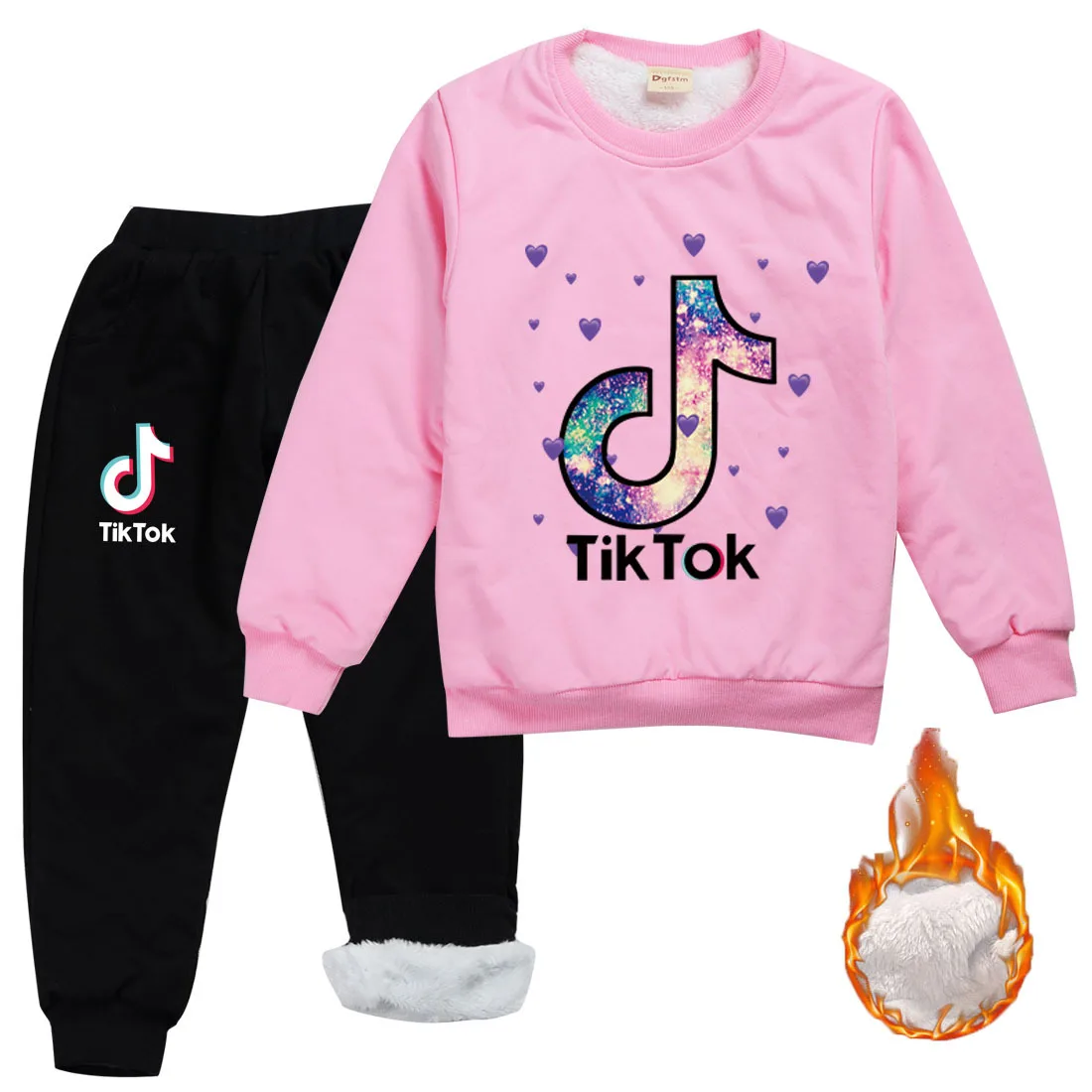 TIK TOK Winter Autumn Toddler Boys Girl Clothes Long Sleeve T-shirt Tops+Pant Outfits Set Kids Suits |