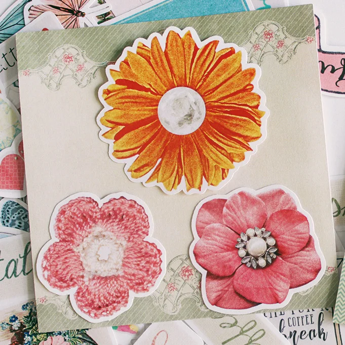 62 шт. декоративные наклейки в виде цветов | Игрушки и хобби