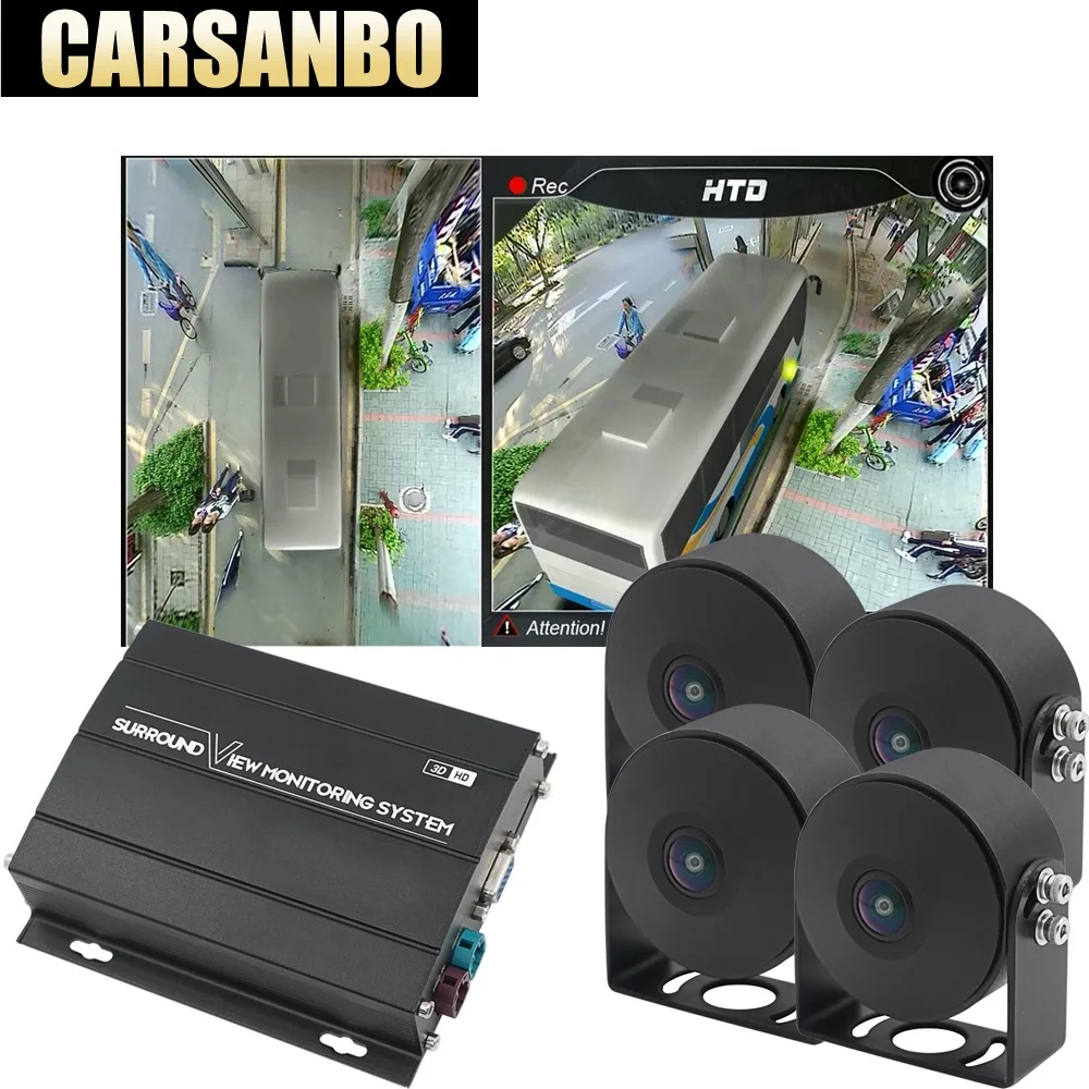 with 16G TF card Carsanbo HD 360 градусов камера с объемным видом для автобуса, грузовика, записи 3D вида 360 градусов DVR вид птицы панорама системы - Название цвета: with 16G TF card