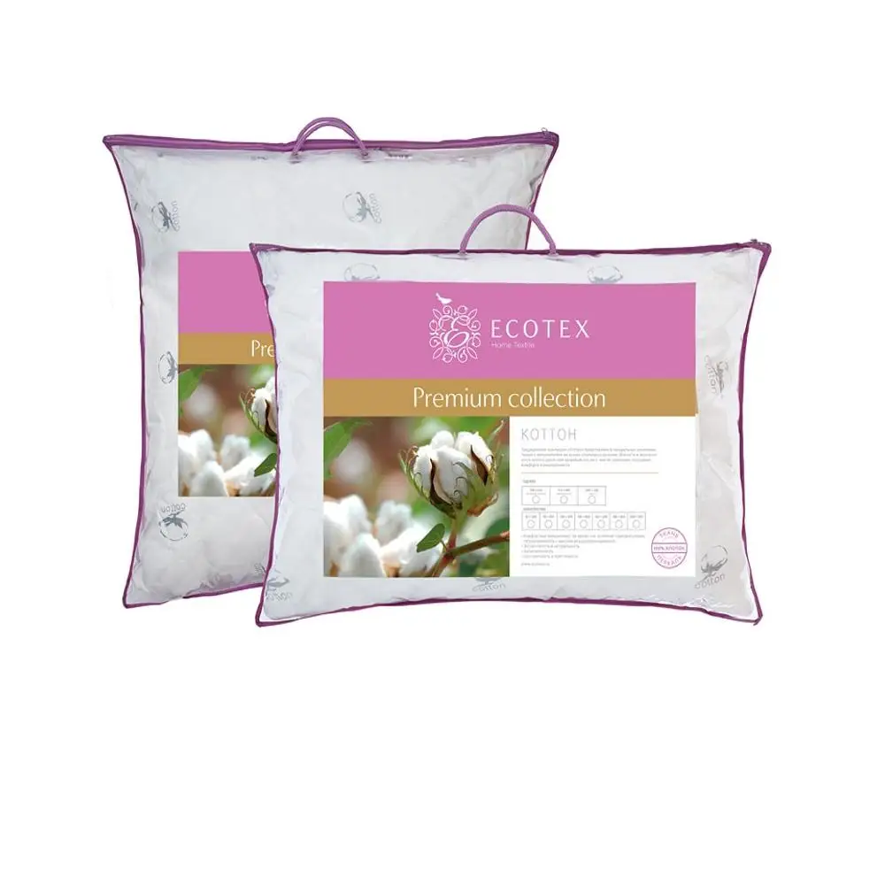 Pillow Ecotex Cotton goods for home and comfort Pillows Garden Textile bed sleep | Дом и сад