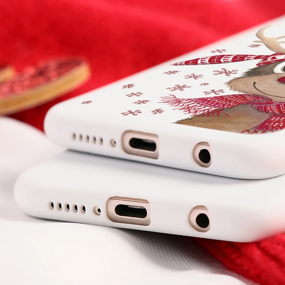 Веселый Рождественский олень мягкий TPU чехол s для huawei Honor 10i 20i 9X 8X 7A P30 P20 P10 Коврики 10 20 30 Pro Lite P Smart чехол
